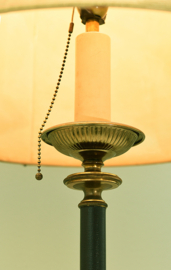 Vintage Staande Schemerlamp met Originele Lampenkap
