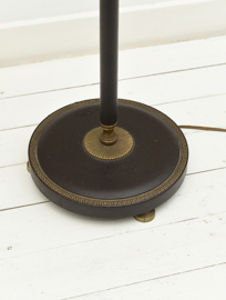 Vintage Staande Schemerlamp met Originele Lampenkap