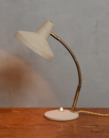 Vintage bureaulamp goud-grijs