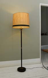 Vintage Staande Schemerlamp met Originele Lampenkap