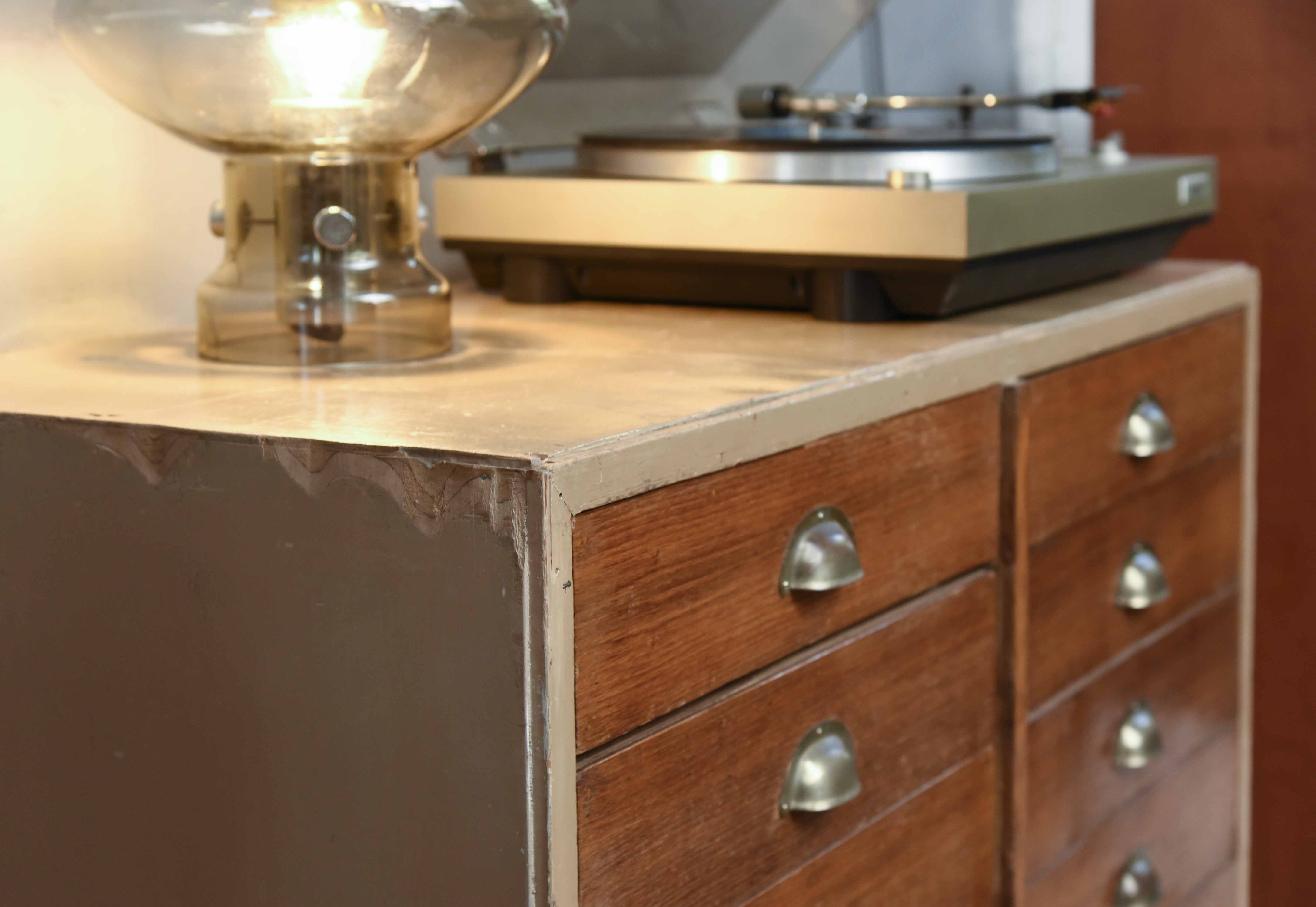 Vintage Ladekast met 12 Lades