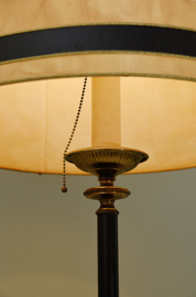 Vintage Staande Schemerlamp met Originele Lampenkap