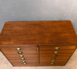 Vintage Ladekast met 12 Lades