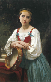 Bouguereau, Zigeunermeisje met tamboerijn