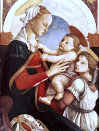 Botticelli, Madonna met kind en engel