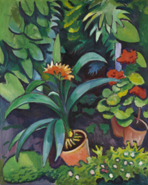 Macke, Bloemen in de tuin