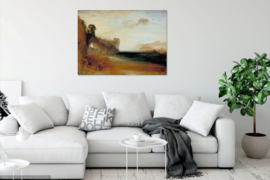 Turner, Rotsachtige baai met figuren