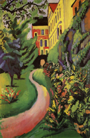 Macke, Onze tuin met bloeiende borders