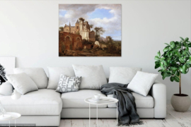 Van der Heyden, Landschap met een Romaanse kerk