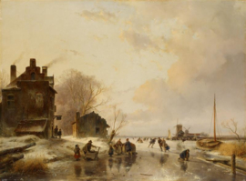 Schelfhout, Een boerenherberg aan een bevroren rivier