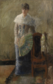 Ensor, Dame met een waaier