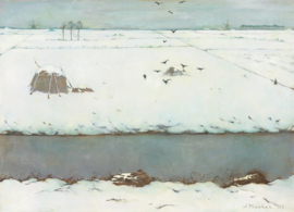 Mankes, Sneeuwlandschap met sloot