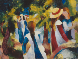 Macke, Meisjes onder de bomen