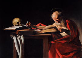 Caravaggio, Heilige Hieronymus schrijvend