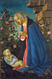Botticelli, Madonna die het kindje Jezus aanbidt