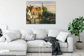 W. Koekkoek, Zonnige stadsgracht