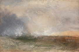 Turner, Stormachtige zee, brekend op de kust