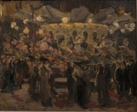 I. Israëls, Stoomcarrousel bij avond