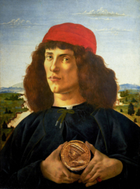 Botticelli, Portret van een man met een medaille