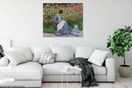 Monet, Camille Monet en kind in de tuin