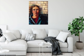 Toorop (Charley), Zelfportret tegen muur