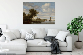 Van Ruisdael, Riviergezicht met kerk en veerpont