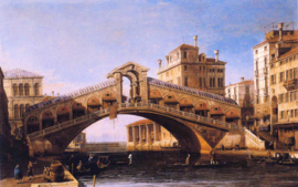 Canaletto, De Rialto-brug met de lagune erachter