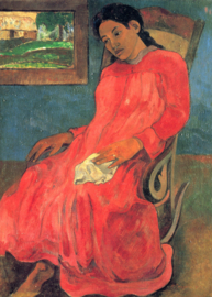 Gauguin, Vrouw in een rode jurk