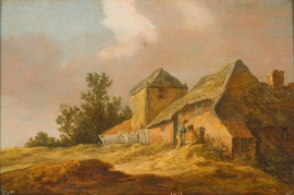 Van Goyen, Landschap met boerderij en hooiberg