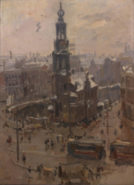 I. Israëls, De Munttoren in Amsterdam, dooiweer