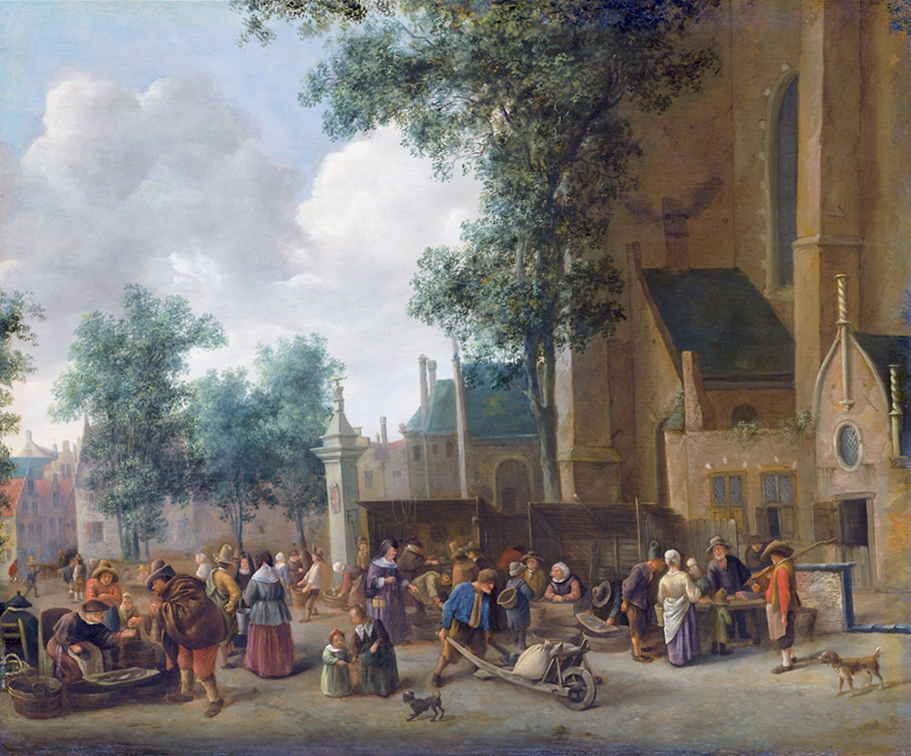 Steen, De vismarkt in Den Haag