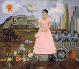 Kahlo, Zelfportret op de grens tussen Mexico en de VS