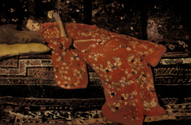 Breitner, Meisje in rode kimono liggend