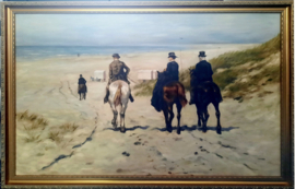 Mauve, Morgenrit langs het strand (ingelijst)