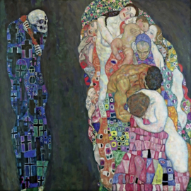 Klimt, Leven en dood, 70*70 cm