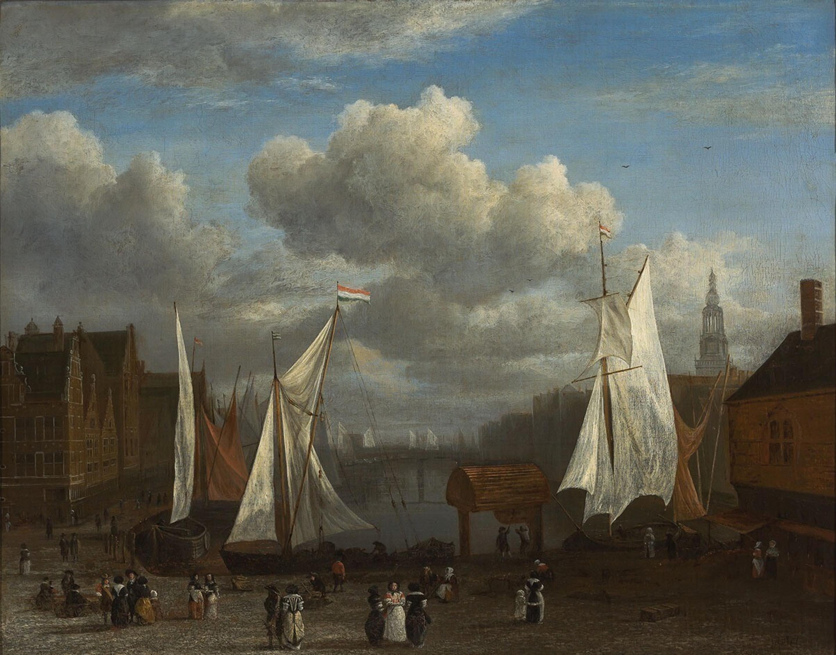 Van Ruisdael, Gezicht op het Damrak