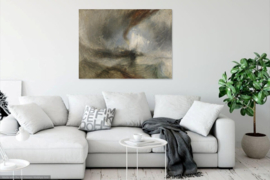 Turner, Sneeuwstorm, stoomboot bij een havenmond