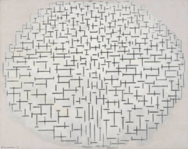 Mondriaan, Compositie 10 in zwart en wit