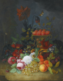 Van Dael, Stilleven met bloemen en fruit