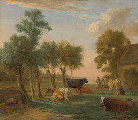 Potter, Koeien in de wei bij een boerderij