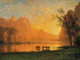 Bierstadt, Zonsondergang in Yosemite