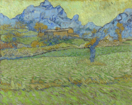 Van Gogh, Korenvelden in een berglandschap