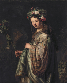 Rembrandt, Portret van Saskia als Flora