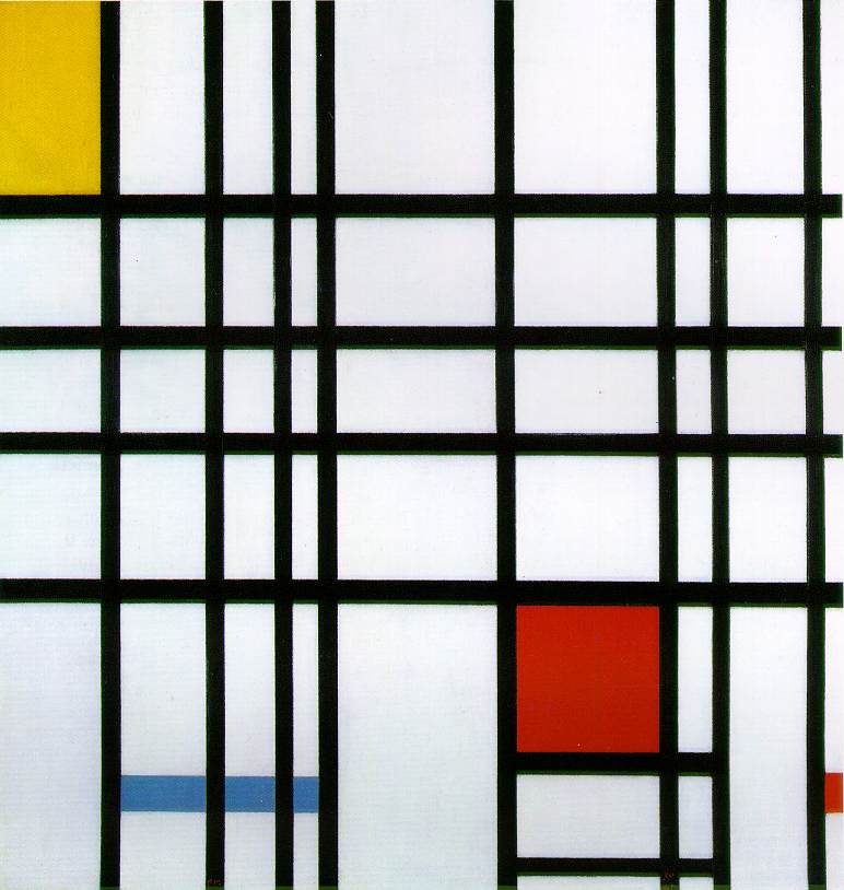 Mondriaan, Compositie met rood, geel en blauw