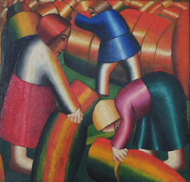 Malevich, Oogstende vrouwen, het binnenhalen van de rogge II