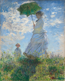 Monet, Camille en zoon Jean op de heuvel