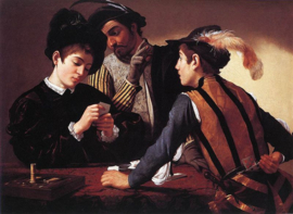 Caravaggio, De valsspelers