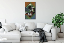 Gris, Pijp en fruitschaal met druiven
