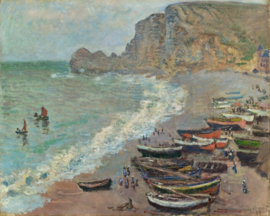 Monet, Het strand en de haven van Amont