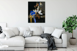 Van Aelst, Jachtstilleven met een fluwelen tas